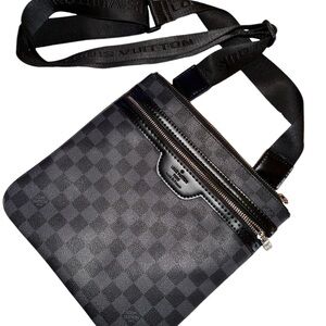 Gray Damier Graphite Coated Canvas Thomas Bag - Silver Hardware (2009)